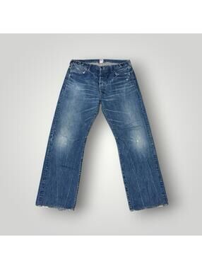 Prps Japan P35 P01H Distressed Straight Leg Denim Jeans Size 38 Men’s